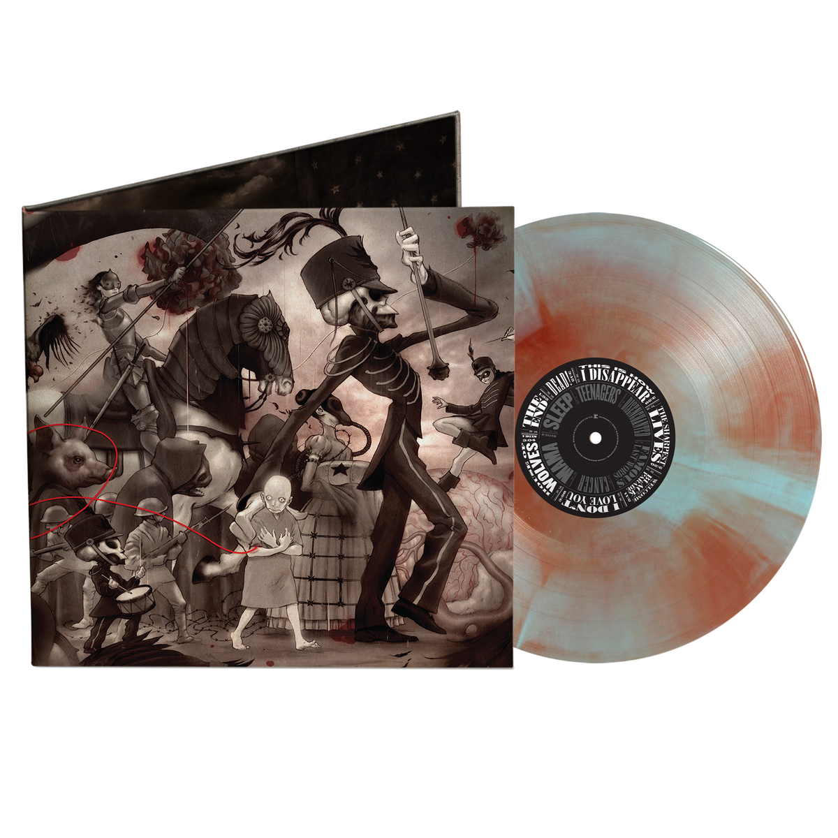 The Black Parade San Antonio Exclusive Ruby Red & Baby Blue Marble LP
